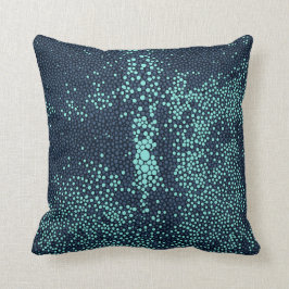 Almofada Turquesa & azuis marinhos Shagreen