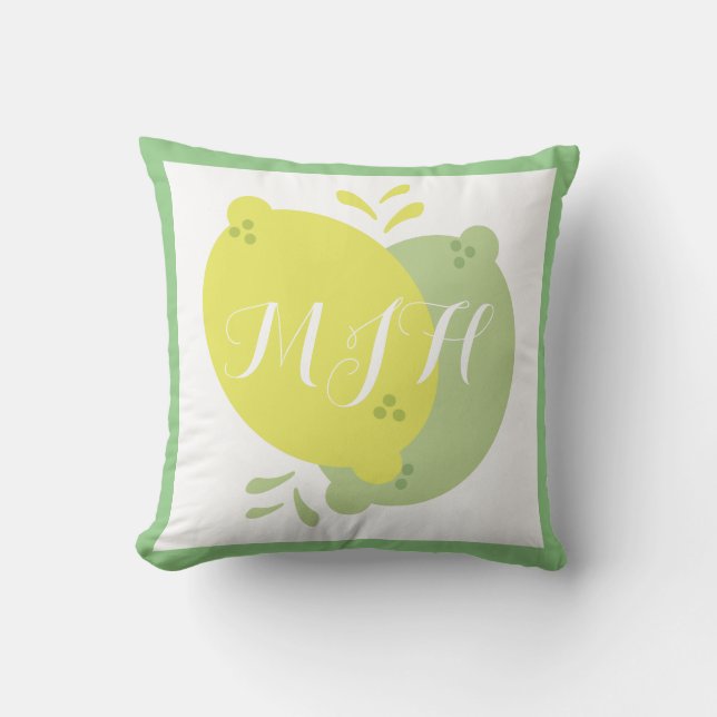 Almofada Turquesa de Limão com Compressão Moderna (Frente)