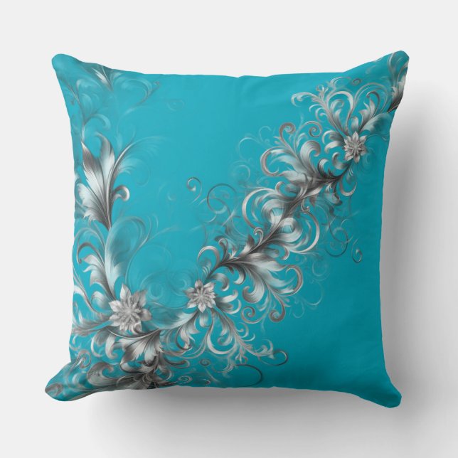 Almofada Turquesa Decorativa (Frente)
