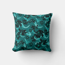 Turquesa e Teal Moderno Floral | Flores De Lily
