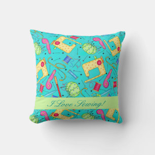 Almofada Turquesa Eu Adoro Sewing Decoration Travesseiro