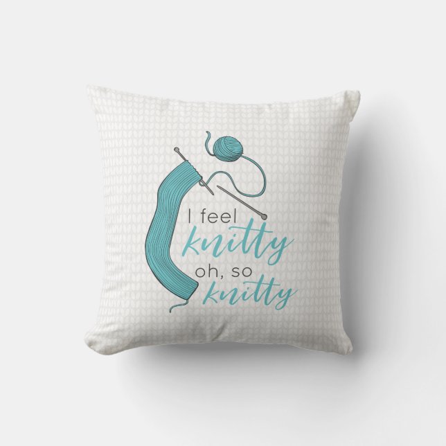 Almofada Turquesa Eu Sinto-Me Bela, Oh Tão Bela (Frente)