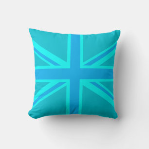 Almofada Turquesa Union Jack British Flag