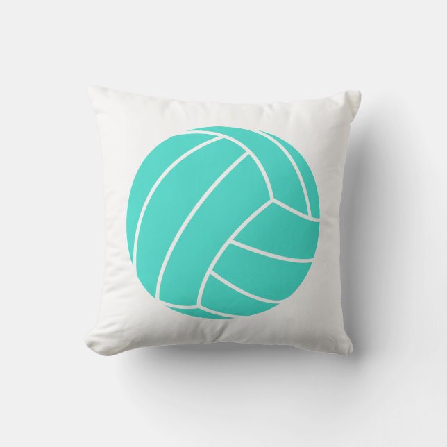 Almofada Turquesa; Voleibol Verde Azul (Frente)