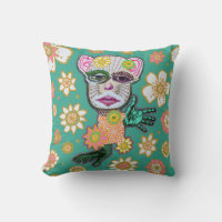 Turquoise Drollery Patterno de Natalie Schorr