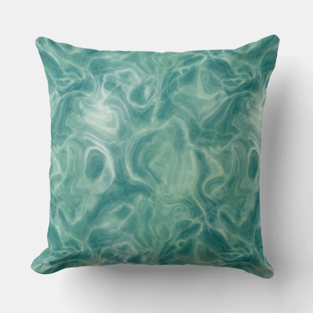 Almofada Turquoise Green Abstrato (Frente)