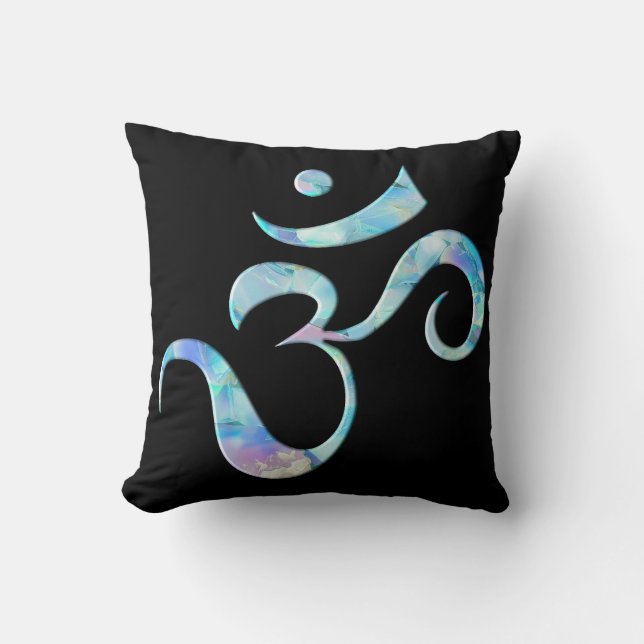 Almofada Turquoise Marbled Om (Frente)