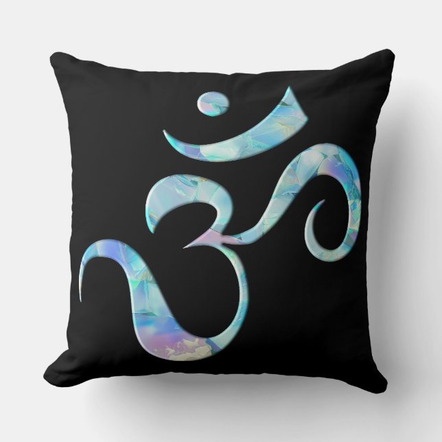 Almofada Turquoise Marbled Om (Frente)