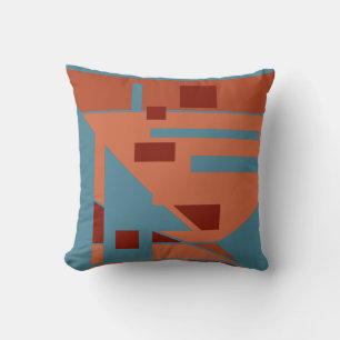 Almofada Turquoise Orange Red Southwest Geométrico Design