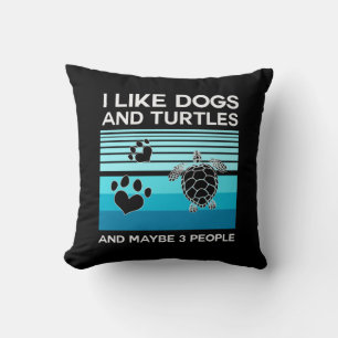 Almofada Turtle Lover Eu Gosto De Cães E Tartarugas