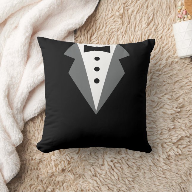 Almofada Tuxedo Formal Branco Preto (Cobertor)