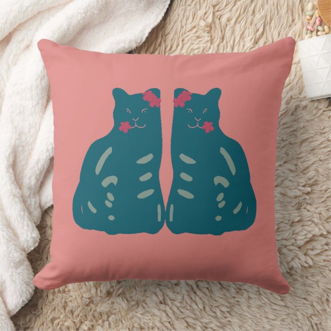 Almofada Twin Kittens Throw Pillow (Cobertor)