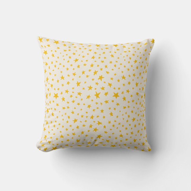 Almofada Twinkle Stars golden yellow and cream (Frente)