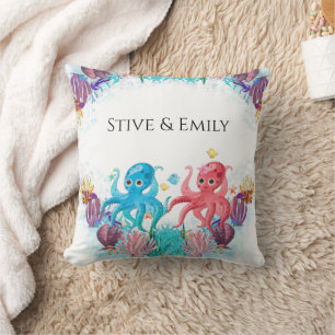 Almofada Twins Ocean Travesseiro decorativo de polvo de beb
