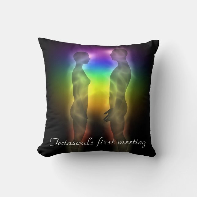 Almofada Twinsouls primeiro a encontrar chakras curando o a (Frente)