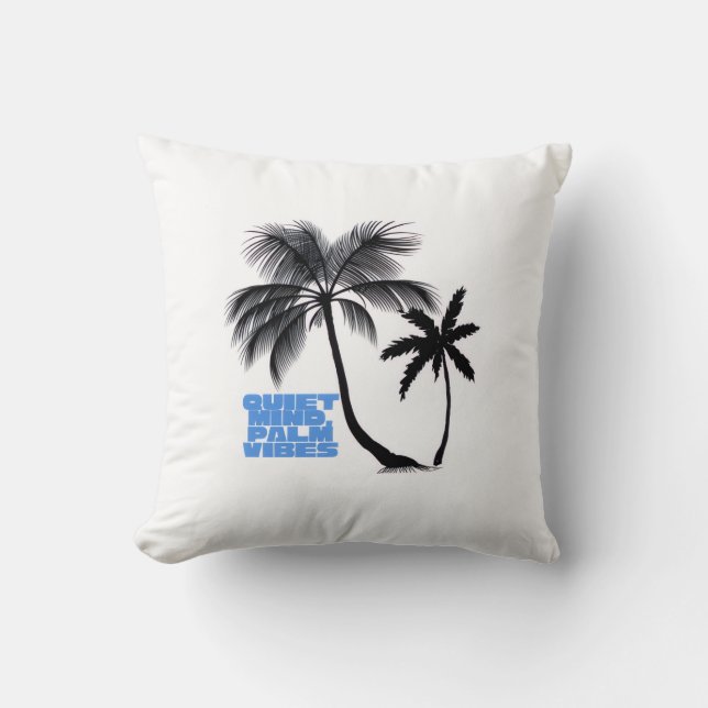 Almofada Two Palm Trees Wall Art | Tropical Minimalist (Frente)