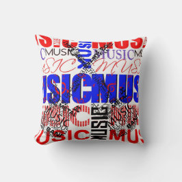 Almofada txt black.jpg azul vermelho da guitarra do txt da