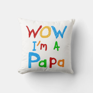 Almofada Uau, sou Camiseta de Papá e Gafts