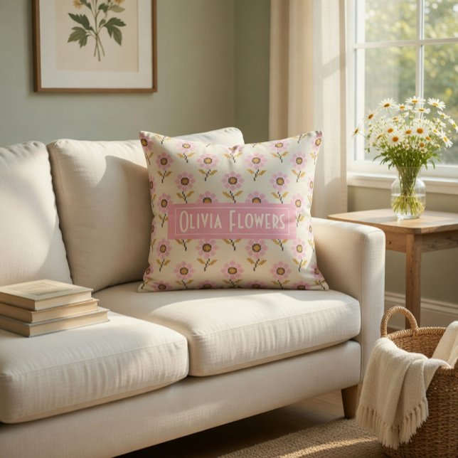 Almofada Ukrainian Folk Cross Stitch Embroidery Floral Patt (Criador carregado)