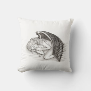 Almofada Um anjo adormecido, Design preto e branco