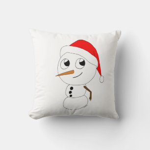Almofada um boneco de neve chibi