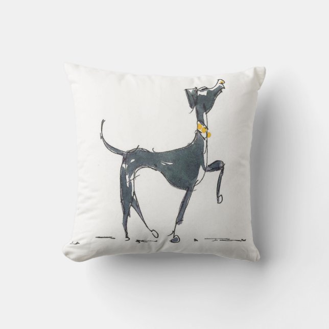 Almofada Um cão com o travesseiro amarelo de Mojo do (Frente)