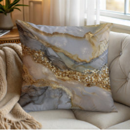 Almofada Um fundo de mármore branco e dourado luxuoso
