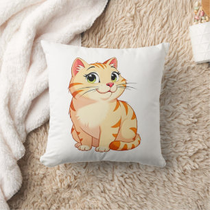 Almofada um gato laranja