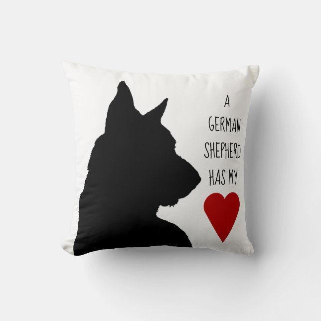 Almofada "Um german shepherd tem travesseiro do meu (Frente)