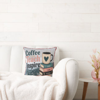 Almofada Um latte matinal inspira otimismo nos professores.