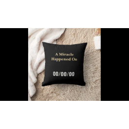 Almofada Um Milagre Aconteceu Na DATA PERSONALIZADA AA na M