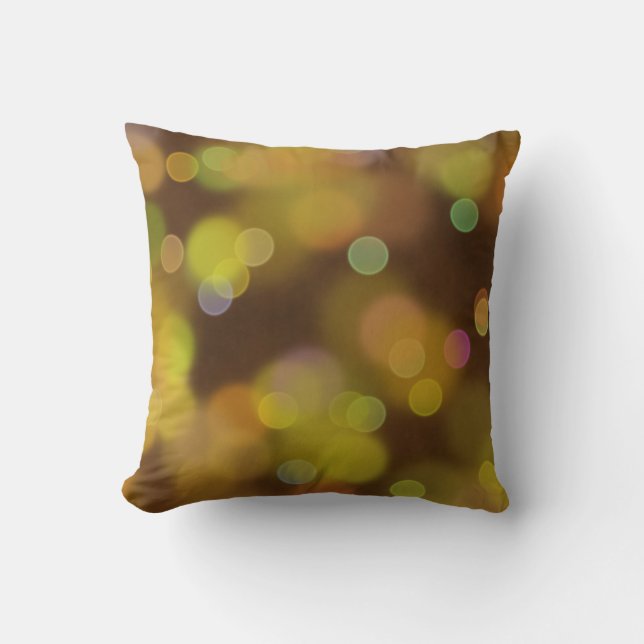 Almofada Um Padrão de Natal Ouro no Sotaque Castanho Descob (Frente)