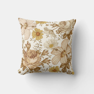 Almofada Um padrão perfeito. Belo reino rosa florescente