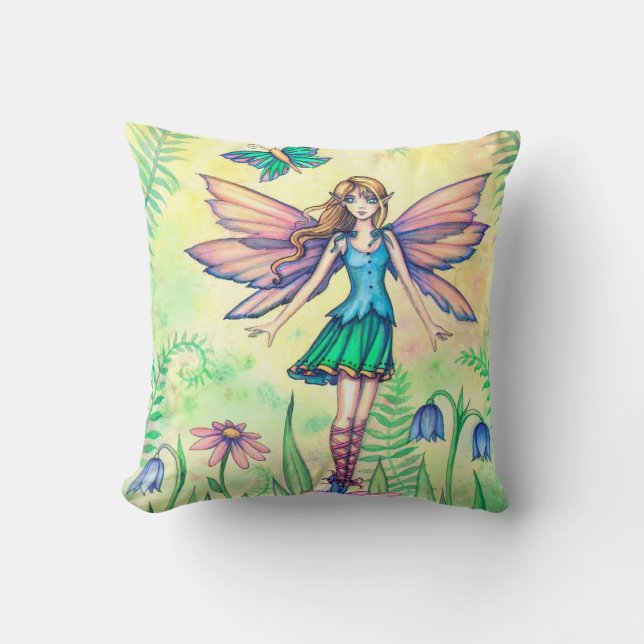Almofada Um Primavera de Fairy Fantasy Trabalho de arte (Frente)