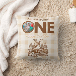 Almofada Um primeiro aniversario Feliz da Floresta de Campe