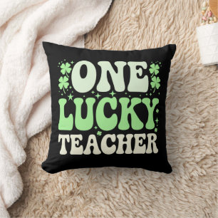 Almofada Um Professor Sortudo Groovy Professor Retro St Pat