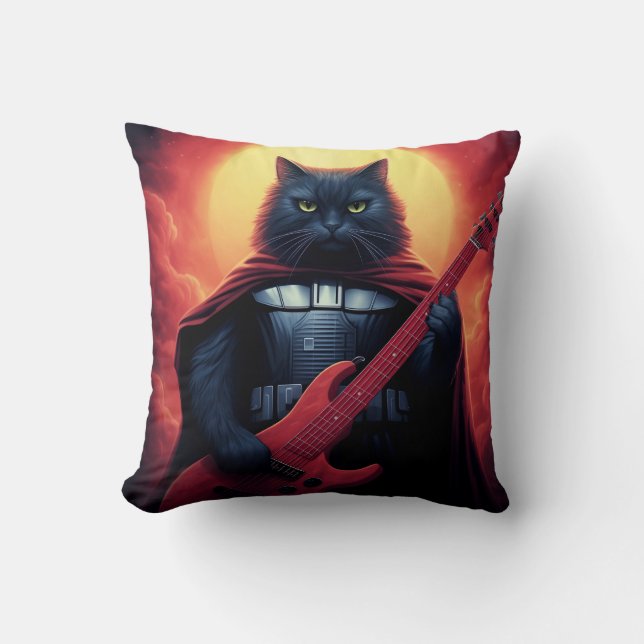 Almofada Um riff que agita o Cosmos | Senhor Gato Galáctico (Frente)