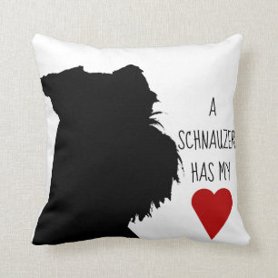 Almofada "Um schnauzer tem travesseiro do meu coração"