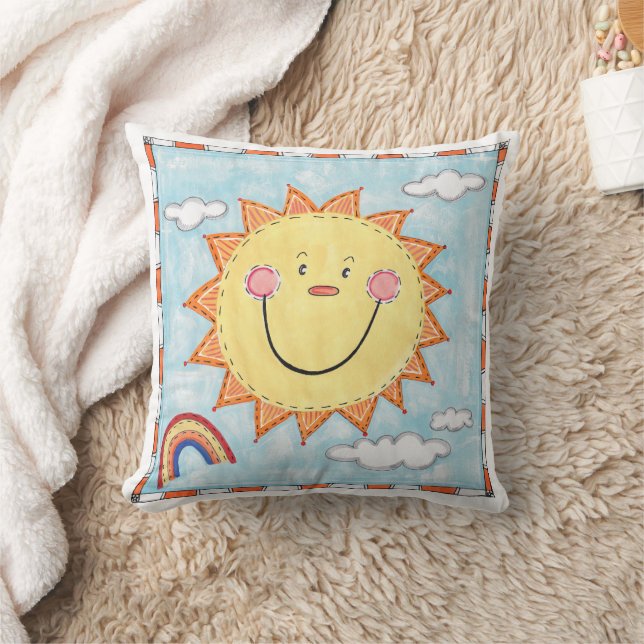 Almofada Um Sol Feliz (Cobertor)