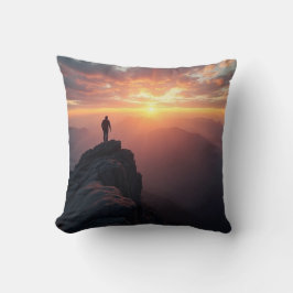 Almofada Um sol majestoso visto do pico da montanha
