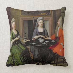 Almofada Um tea party (óleo em canvas)