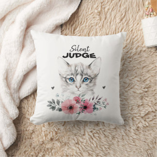 Almofada Um travesseiro decorativo de gato giro
