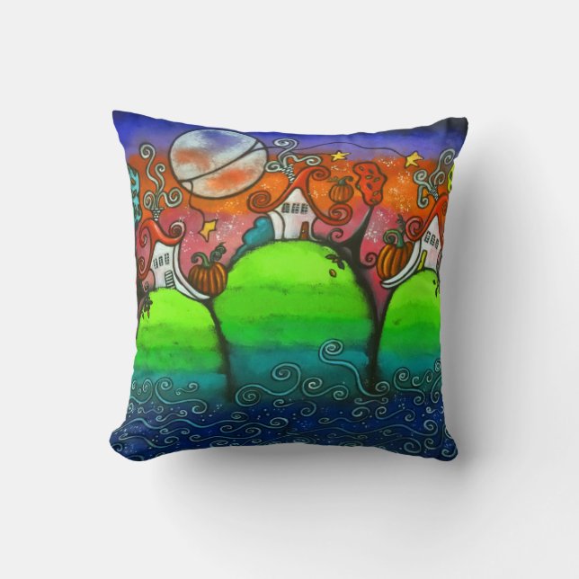 Almofada Um travesseiro original da arte da queda festiva (Frente)