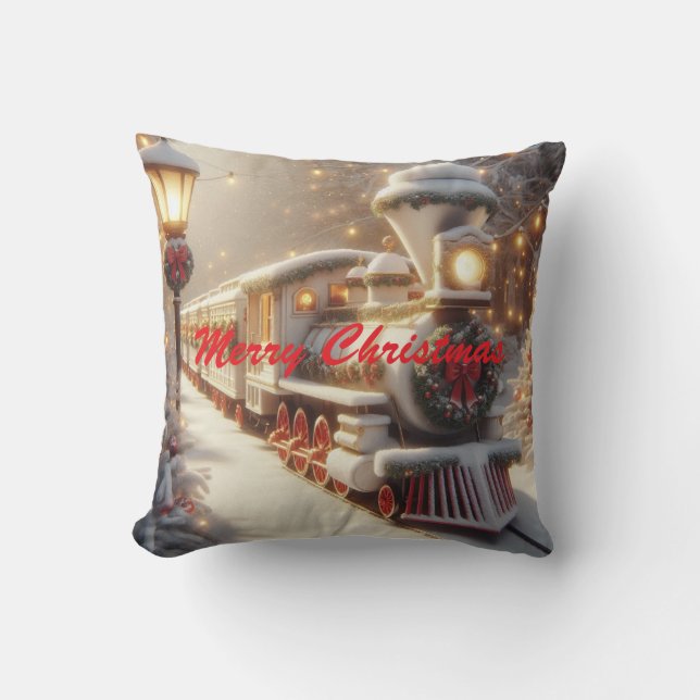 Almofada Um trem de natal Mágico da Maravilha de inverno (Frente)