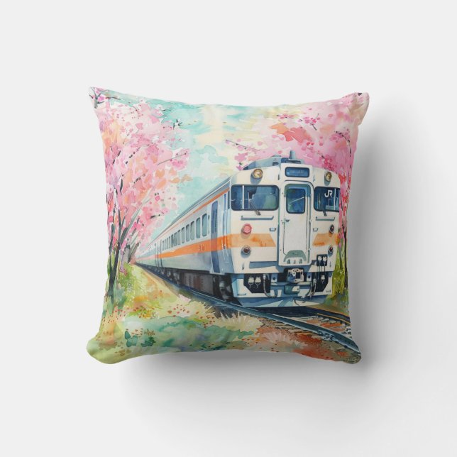Almofada Um Trem na Primavera (Frente)