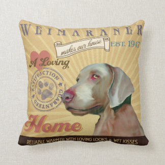 Almofada Um Weimaraner Loving faz nossa casa da casa