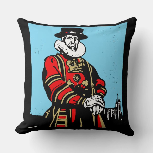 Almofada Um Yeoman Warder ou Beefeater (Frente)
