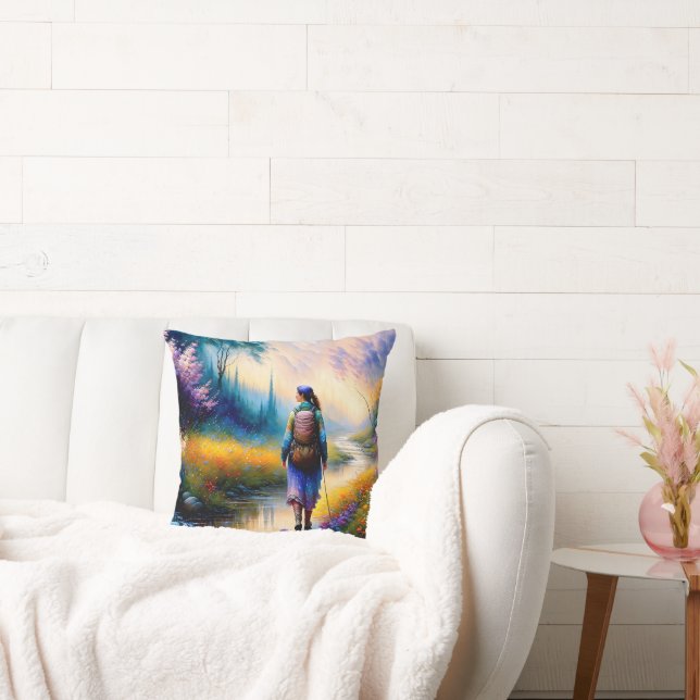 Almofada Uma caminhada na obra de arte das florestas (Sofá)
