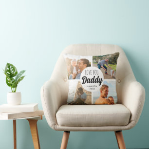 Almofada Uma Colagem Personalizada De Fotografias "Pai" Com