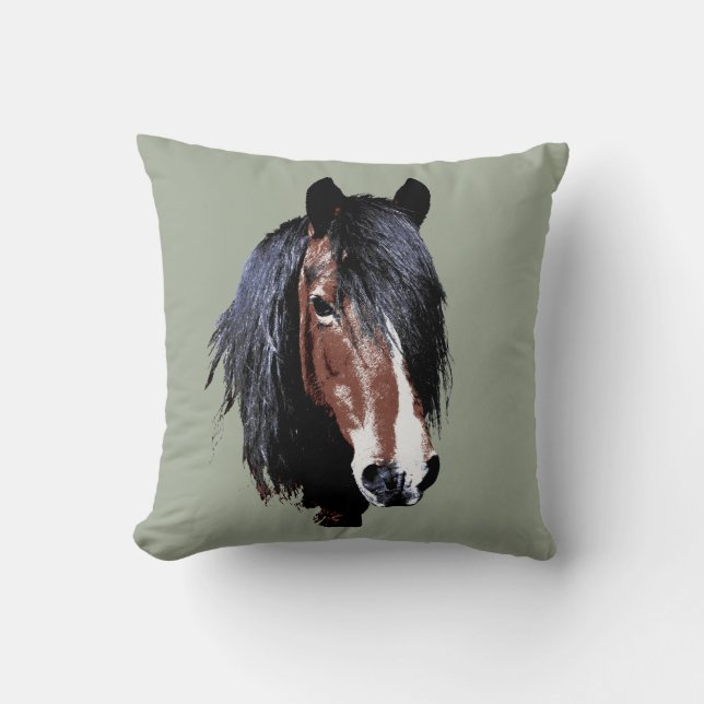 Almofada Uma égua da baía de galês (Frente)
